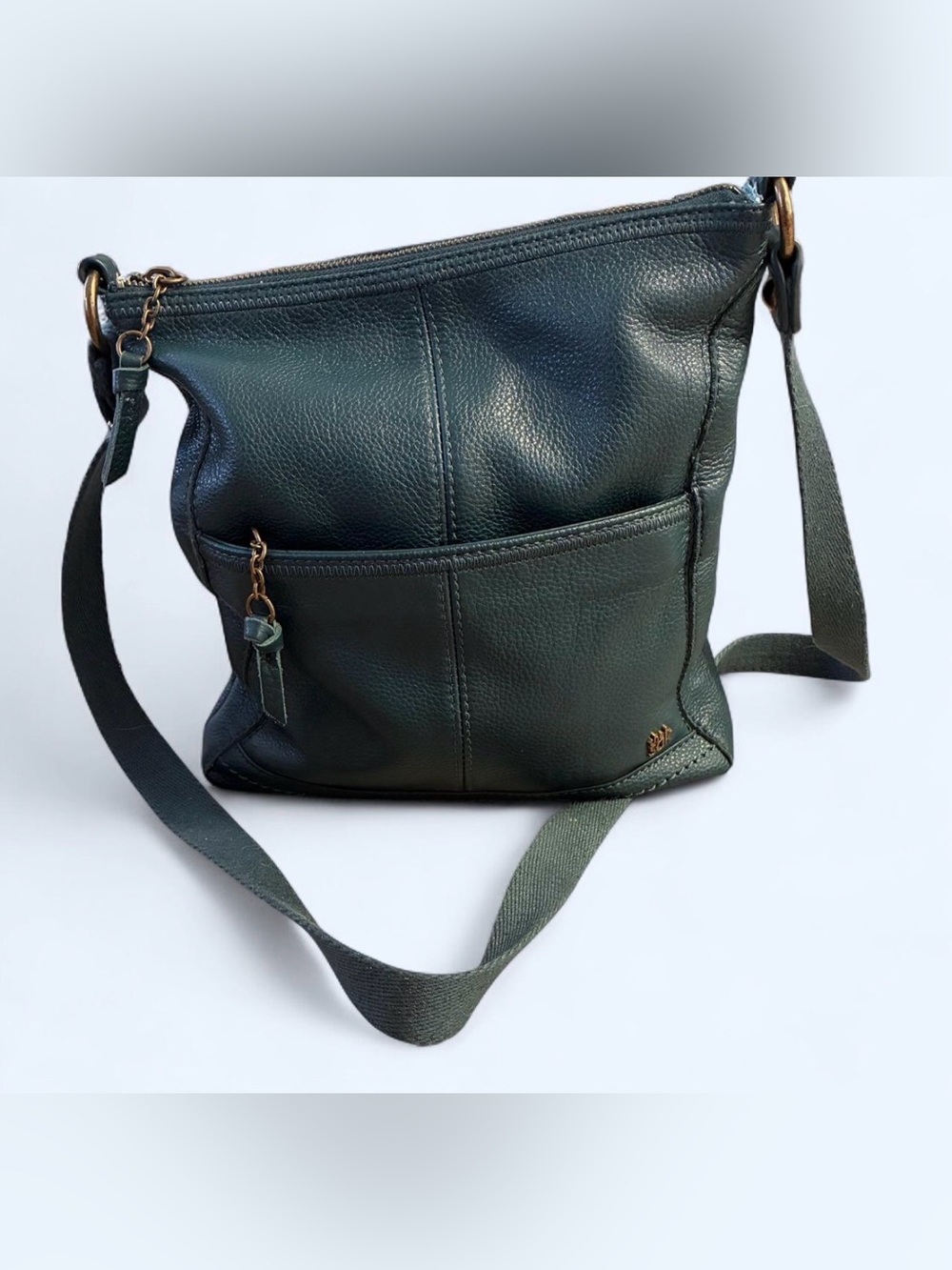 The Sak teal blue green crossbody leather bag Travel boho everyday casual
